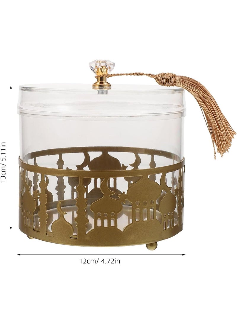 Laravel Metal Candy Box Festival Decorative Tray Candy Nuts Container Fruit Plate for Candy, Cookies, Chips and Party Snacks Ramadan Eid Mubarak Favor for Party Dessert Boxes - Image 2